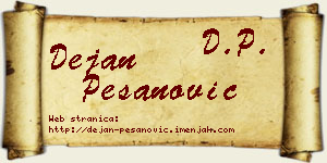 Dejan Pešanović vizit kartica